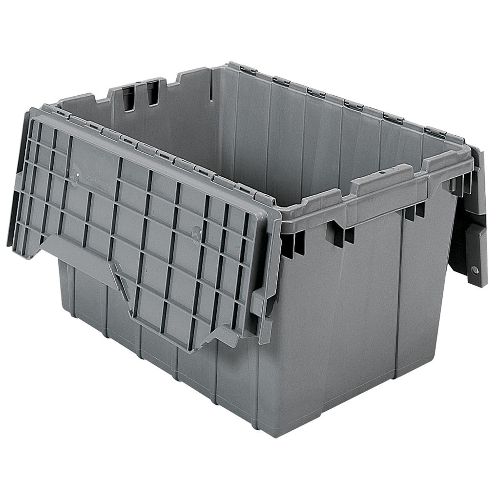 Akro-Mils Attached Lid Container 39120 21-1/2" x 15" x 12-1/2" - Grey