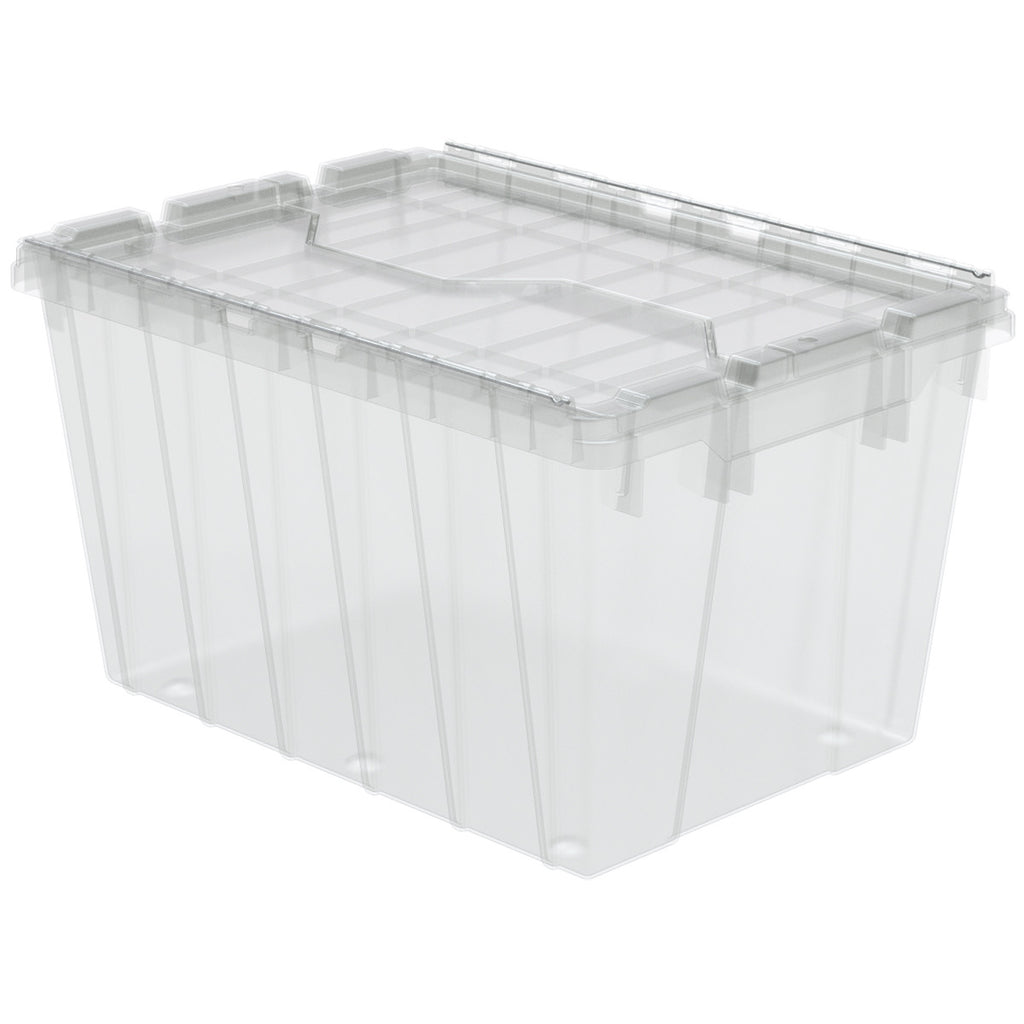 Akro-Mils Attached Lid Container 39120 21-1/2" x 15" x 12-1/2" - Clear