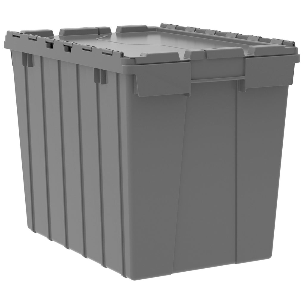 Akro-Mils Attached Lid Container 39170 21-1/2" x 15" x 17" - Grey