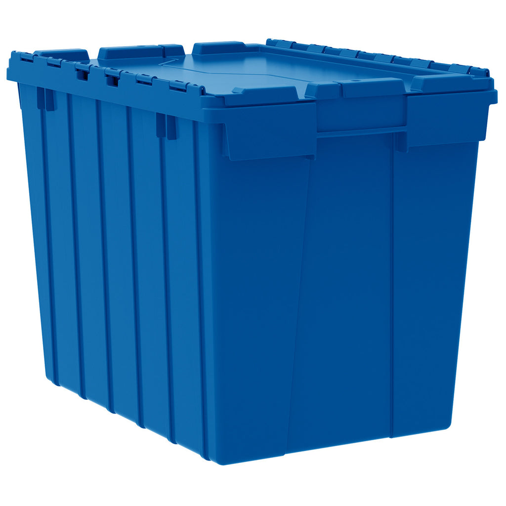 Akro-Mils Attached Lid Container 39170 21-1/2" x 15" x 17" - Blue