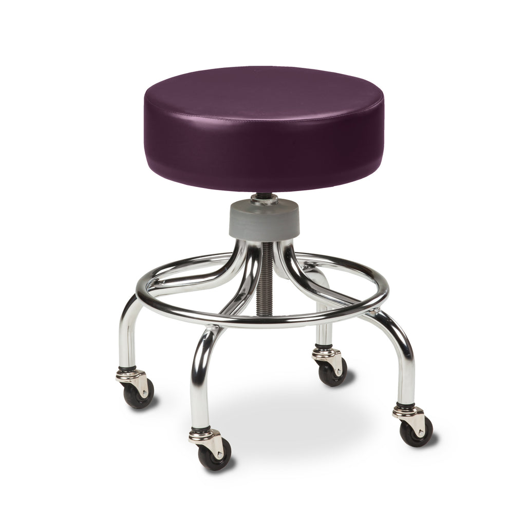 Chrome Base Stool with Round Foot Ring - PurpleGray - 