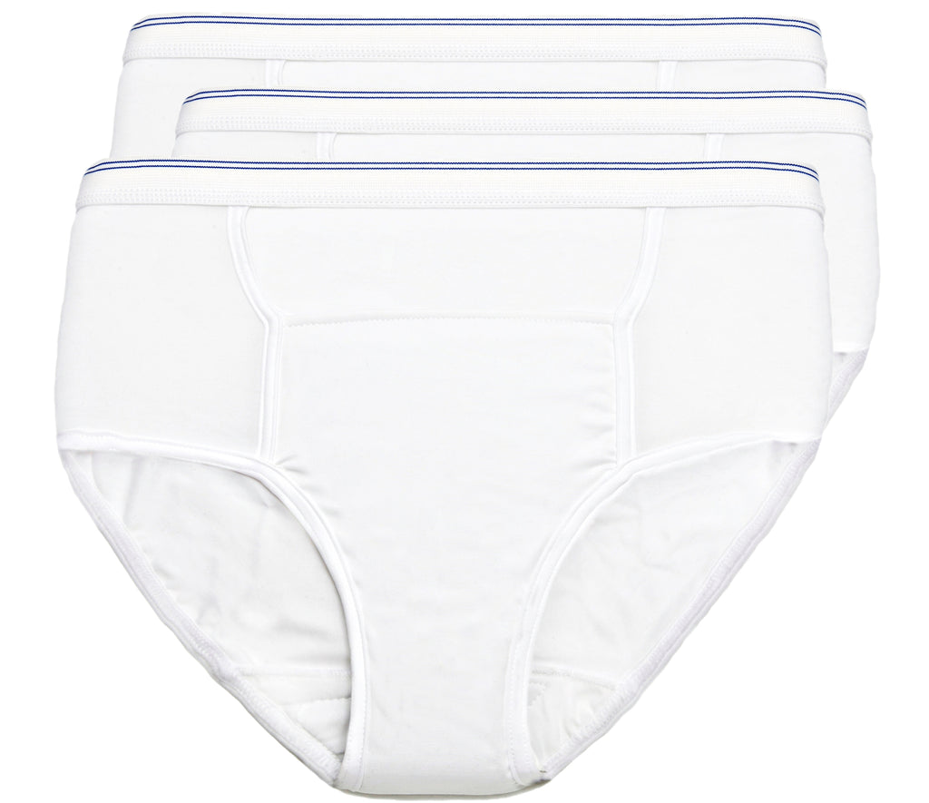 Men's Reusable Incontinence Brief 3-Pack Assorted Colors - Medium