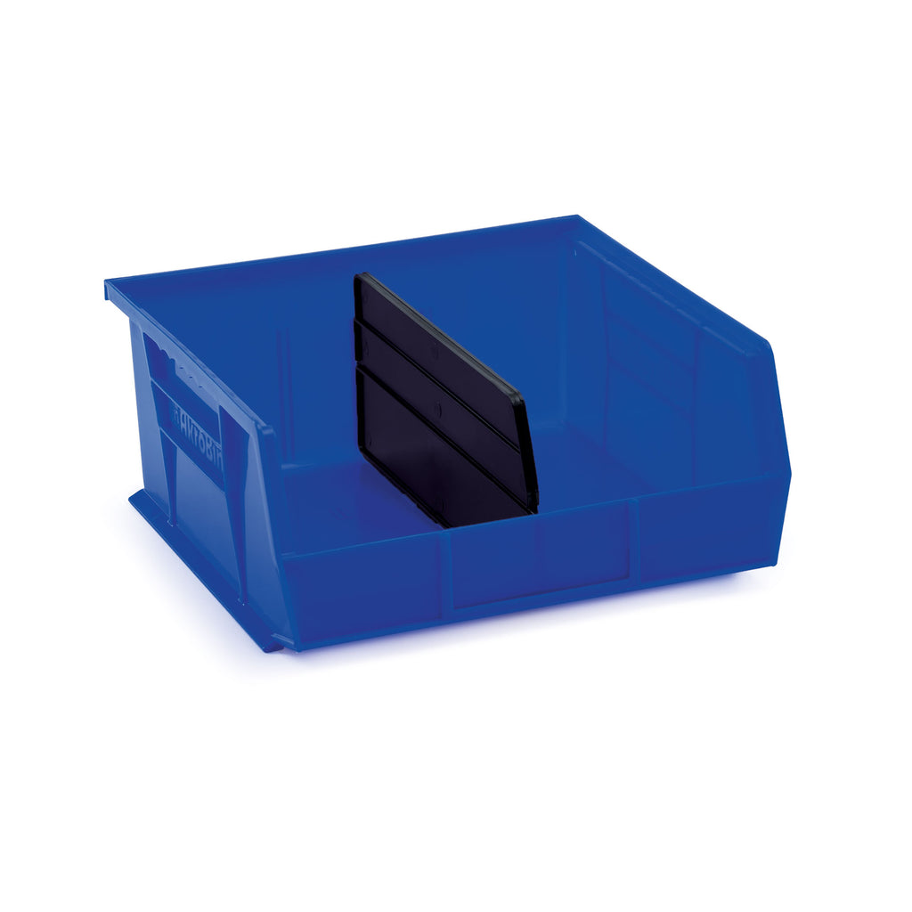 AkroBin 30235 Blue Stack & Hang Bins 10-7/8 x 11 x 5 Bundle with Length Dividers - Blue